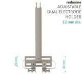 Adjustable Dual-Electrode Holder, 12 mm dia.