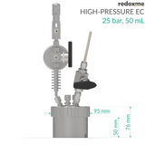 High-Pressure EC, 25 bar, 50 mL - High-Pressure Single-Compartment Electrochemical Cell