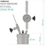 High-Pressure EC H-Cell, 25 bar, 50 mL - High-Pressure Electrochemical H-Cell