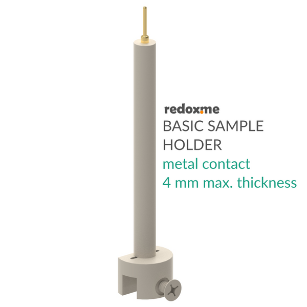 Basic Sample Holder - metal contact, 4 mm max. thickness