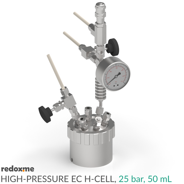 High-Pressure EC H-Cell, 25 bar, 50 mL - High-Pressure Electrochemical H-Cell