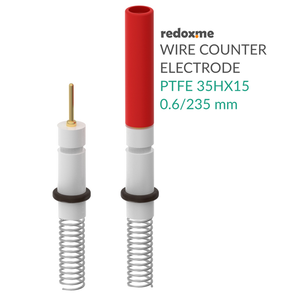 Metal Wire Auxiliary Electrode - PTFE 35HX15 0.6/235 mm