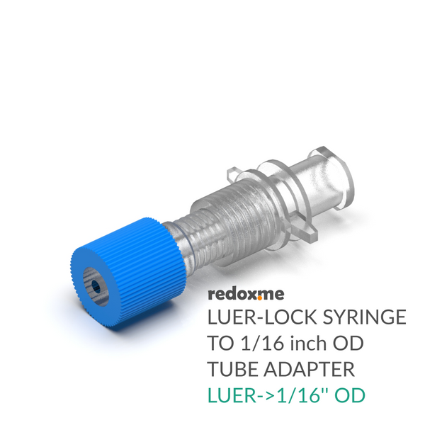 LUER-LOCK syringe to 1/16 inch OD tube adapter