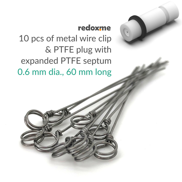 10 pcs of metal wire clip and PTFE plug with expanded PTFE septum