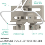 Adjustable Dual-Electrode Holder, 12 mm dia.