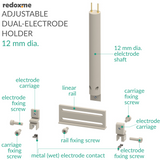 Adjustable Dual-Electrode Holder, 12 mm dia.