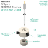 Electrosynthesis Reactor C-series, 20 mm OD, 3-port