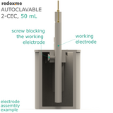 Autoclavable 2-CEC 50 mL - Autoclavable Two-compartment Electrochemical Cell