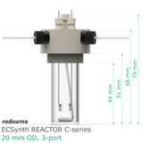 Electrosynthesis Reactor C-series, 20 mm OD, 3-port