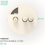 Autoclavable 2-CEC 50 mL - Autoclavable Two-compartment Electrochemical Cell