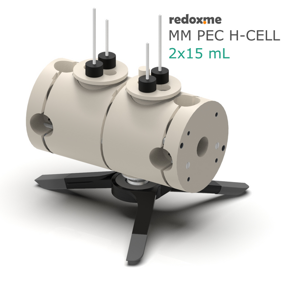 MM PEC H-Cell 2x15 mL- Magnetic Mount Photo-Electrochemical H-Cell