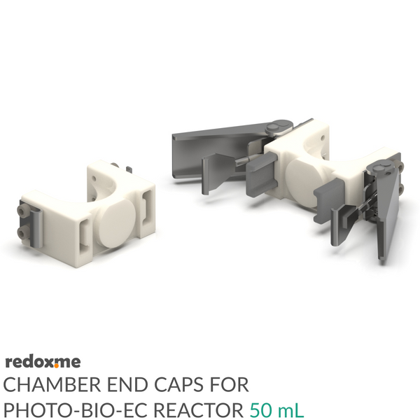 Chamber End Caps for Photo-Bio-EC Reactor - 50 mL