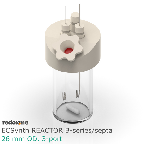 Electrosynthesis Reactor B-series/septa, 26 mm OD, 3-port