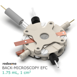 Back-microscopy EFC, 1.75 mL - Back-microscopy Electrochemical Flow Cell, volume: 1.75 mL