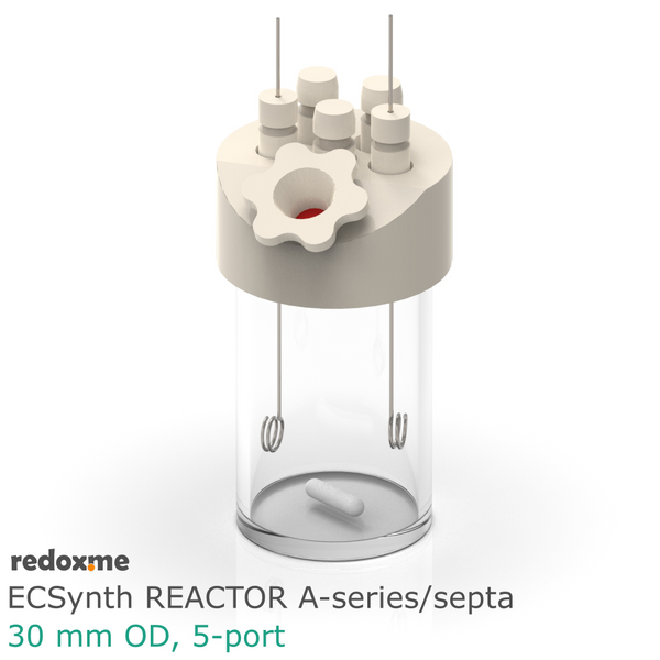 Electrosynthesis Reactor A-series/septa, 30 mm OD, 5-port