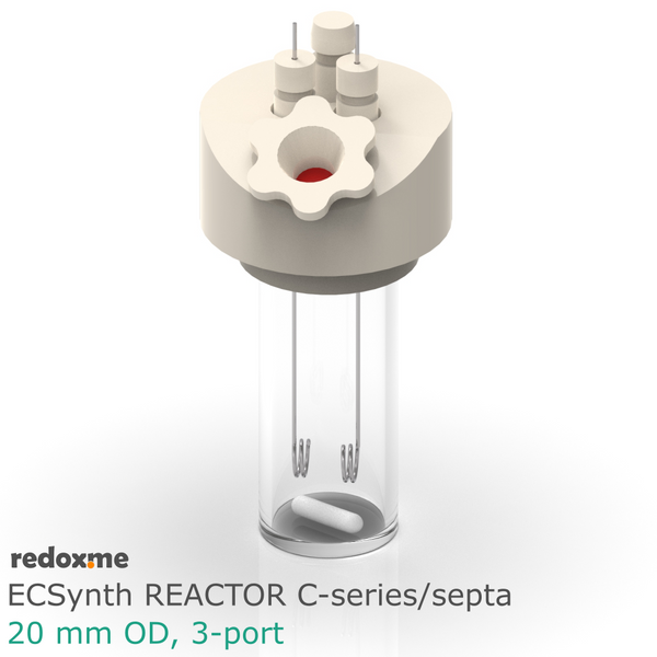 Electrosynthesis Reactor C-series/septa, 20 mm OD, 3-port