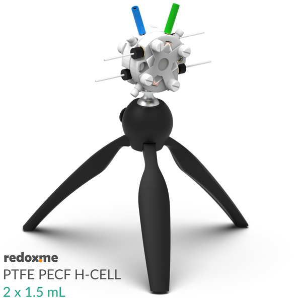 PTFE PECF H-Cell 2x1.5 mL - PTFE Photo-Electrochemical Flow H-Cell