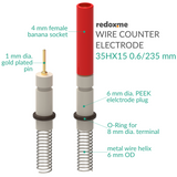 Metal Wire Auxiliary Electrode - 35HX15 0.6/235 mm