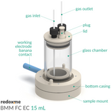 BMM FC EC 15mL - Bottom Magnetic Mount Front Contact Electrochemical Cell, 15mL