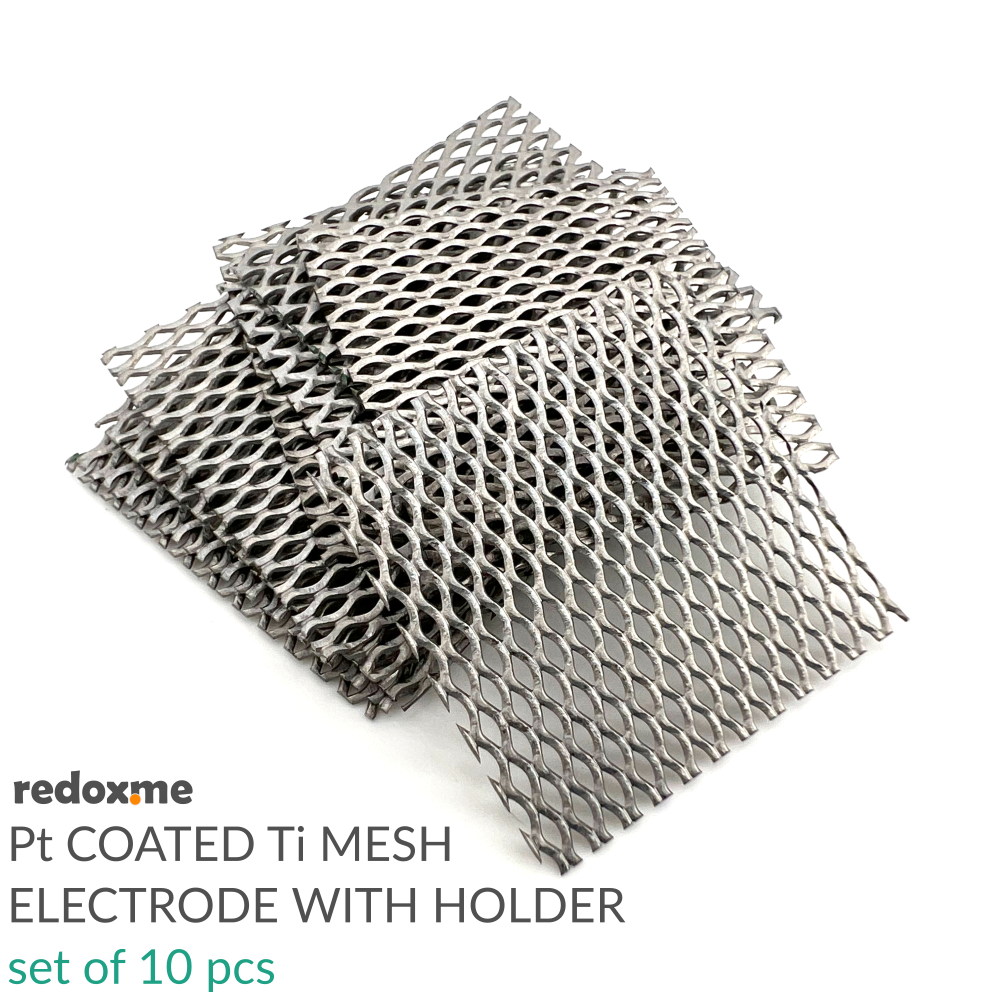Platinum Coated Titanium Mesh Electrode with Holder set of 10 pcs