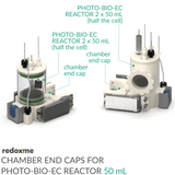 Chamber End Caps for Photo-Bio-EC Reactor - 50 mL