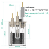 Bulk Electrolysis Two-Compartment Cell - 50 mL