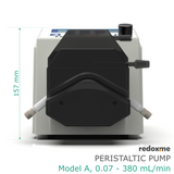 Peristaltic pump, model A, 0.07 - 380 mL per min