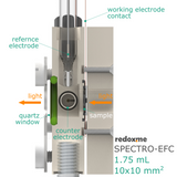 Spectro-EFC 1.75 mL, 10x10 mm2 - Spectro-Electrochemical Flow Cell