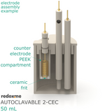 Autoclavable 2-CEC 50 mL - Autoclavable Two-compartment Electrochemical Cell