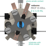 PECF H-Cell 2x1.5 mL - Photo-Electrochemical Flow H-Cell