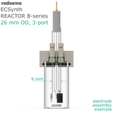 Electrosynthesis Reactor B-series, 26 mm OD, 3-port