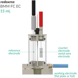 BMM FC EC 15mL - Bottom Magnetic Mount Front Contact Electrochemical Cell, 15mL