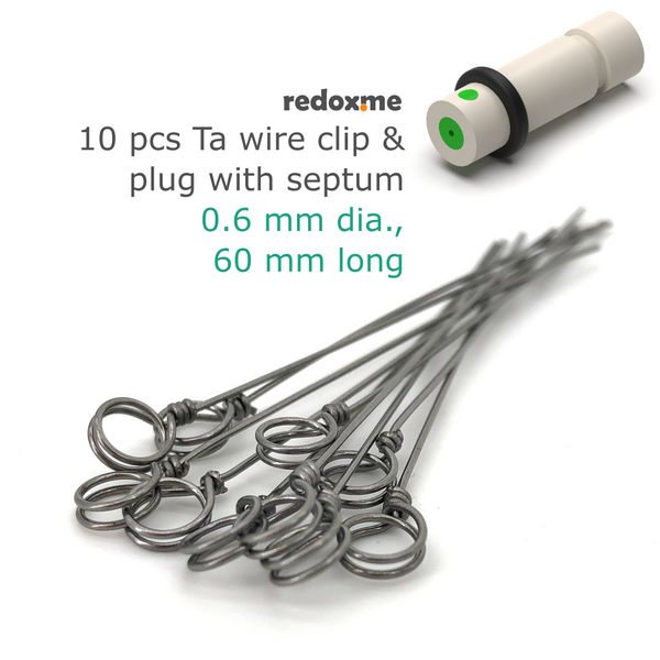 10 pcs of Tantalum wire clip with septum plug