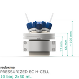 Pressurized Electrochemical H-Cell - 10 bar, 2x50 mL