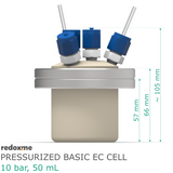 Pressurized Basic Electrochemical Cell - 10 bar, 50 mL