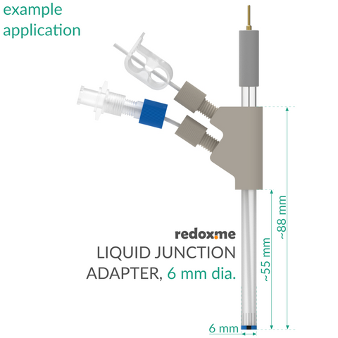 Liquid Junction Adapter, 6 mm dia. water-based electrolyte / adapter ...