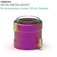 Metal Water Jacket for Temperature Control, 50 mL chamber