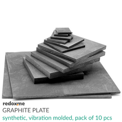 Graphite Plate - synthetic, vibration molded, pack of 10 pcs