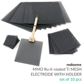 Mixed Metal Oxide Ruthenium-Iridium Coated Titanium Mesh Electrode with Holder - set of 10 pcs