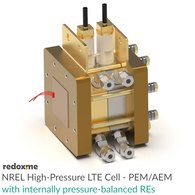 NREL High-Pressure LTE Cell - PEM/AEM with internally pressure-balanced REs
