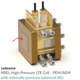 NREL High-Pressure LTE Cell - PEM/AEM with internally pressure-balanced REs