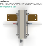 Membrane Capacitive Deionization configurable cell - MCDI configurable cell