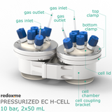 Pressurized Electrochemical H-Cell - 10 bar, 2x50 mL