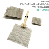Metal Mesh Electrode with Holder - set of 10 pcs
