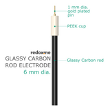 Glassy (Vitreous) Carbon rod electrode - 6 mm dia.