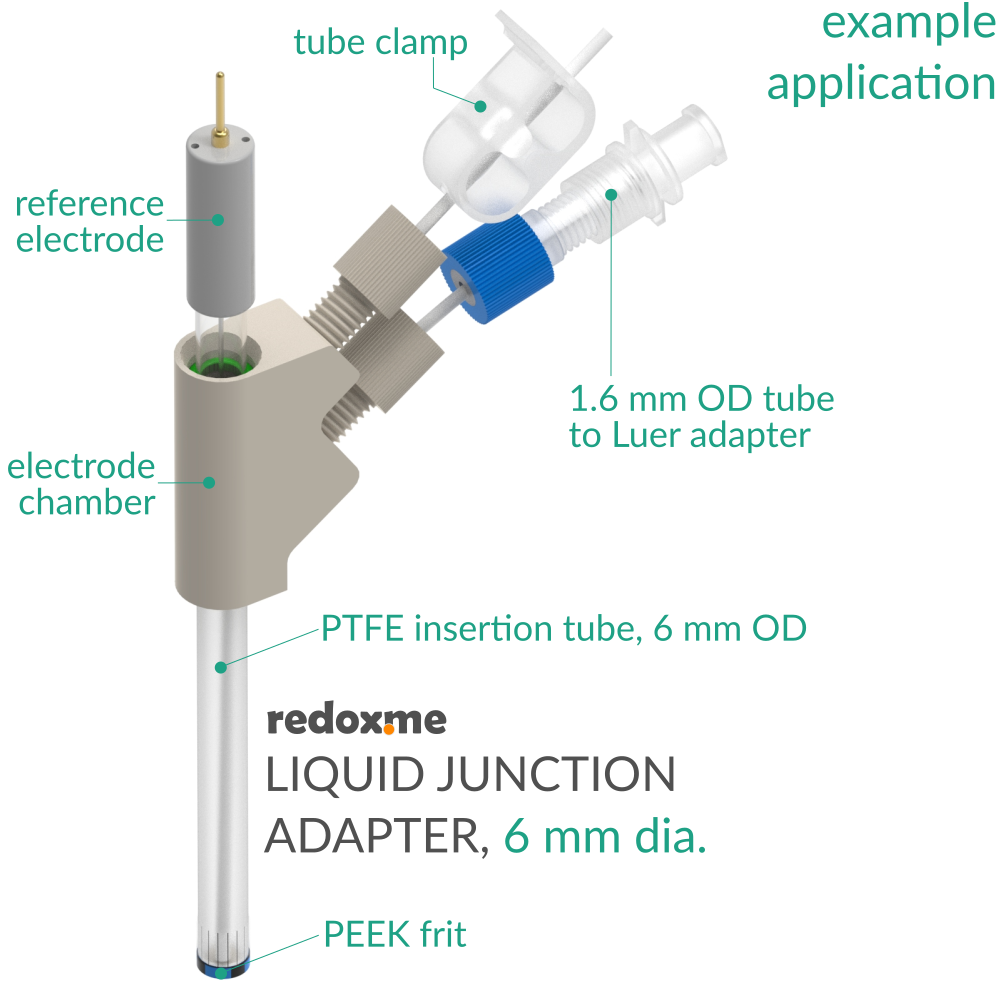 Liquid Junction Adapter, 6 mm dia. | affordable research equipment