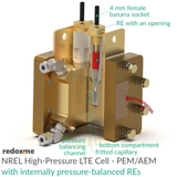 NREL High-Pressure LTE Cell - PEM/AEM with internally pressure-balanced REs