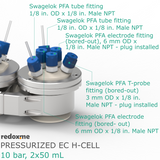 Pressurized Electrochemical H-Cell - 10 bar, 2x50 mL