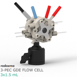 3-PEC GDE Flow Cell 3x1.5 mL - Three-Compartment Photo-Electrochemical Flow Cell for Gas Diffusion Electrodes