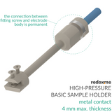 High-Pressure Basic Sample Holder - metal contact, 4 mm max. thickness